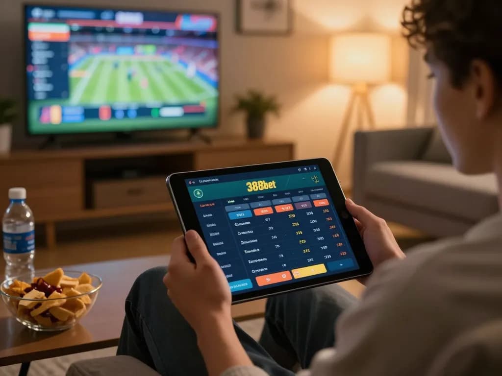Engaging in mobile betting on the 388bet app with real-time odds displayed