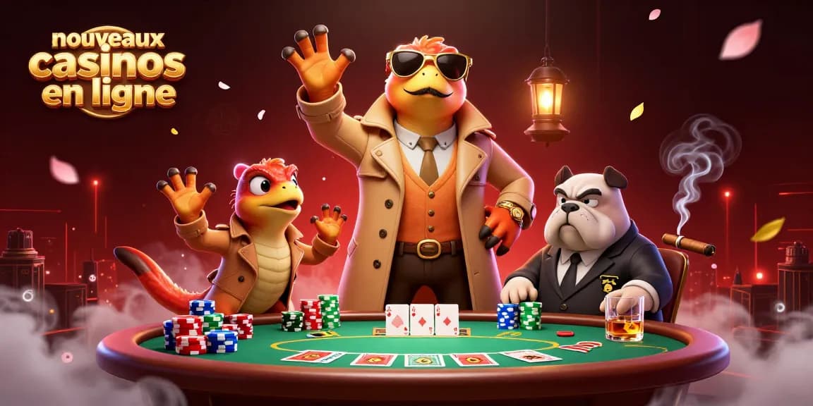 Profitez de l'expérience des nouveaux casinos en ligne en observant des raptors déguisés tentant d'entrer dans un salon VIP.