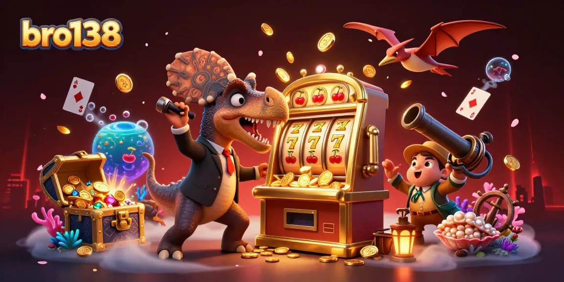 Experience bro138 with a pachycephalosaurus jackpot moment in an action-packed casino scene.