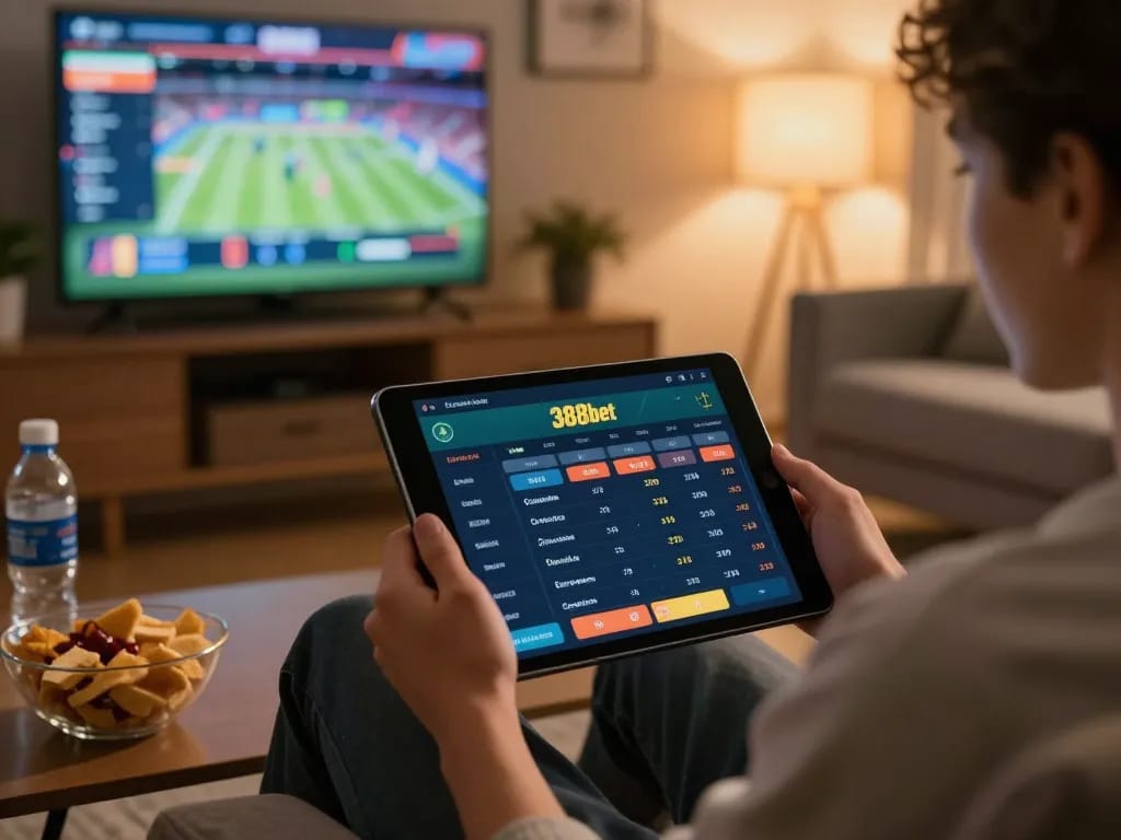 Engaging in mobile betting on the 388bet app with real-time odds displayed