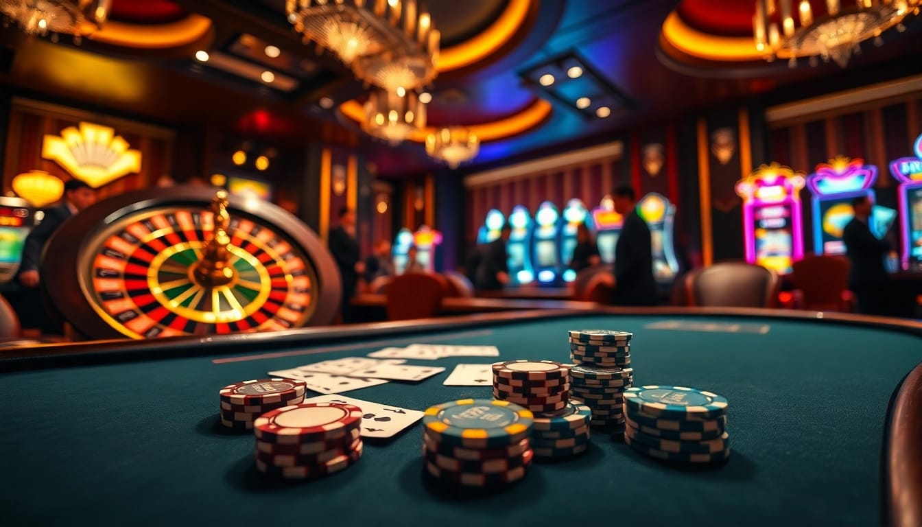 Vivez l'excitation dans un casino en ligne France fiable avec des joueurs engagés autour d'une table de poker dynamique.
