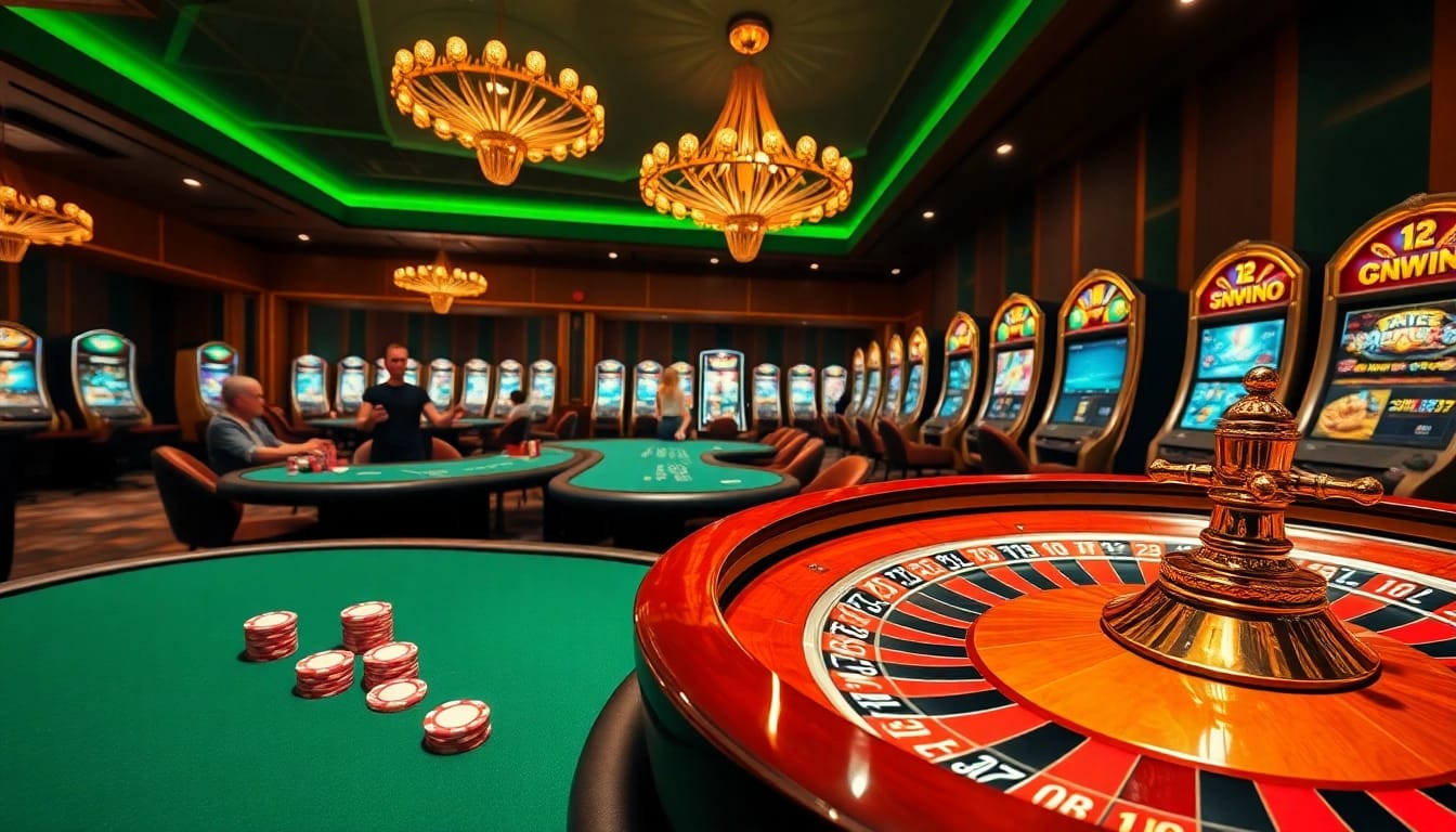 Vivez l'excitation des jeux de casino dans un casino en ligne France fiable avec des jetons de poker colorés et des roues de roulette.