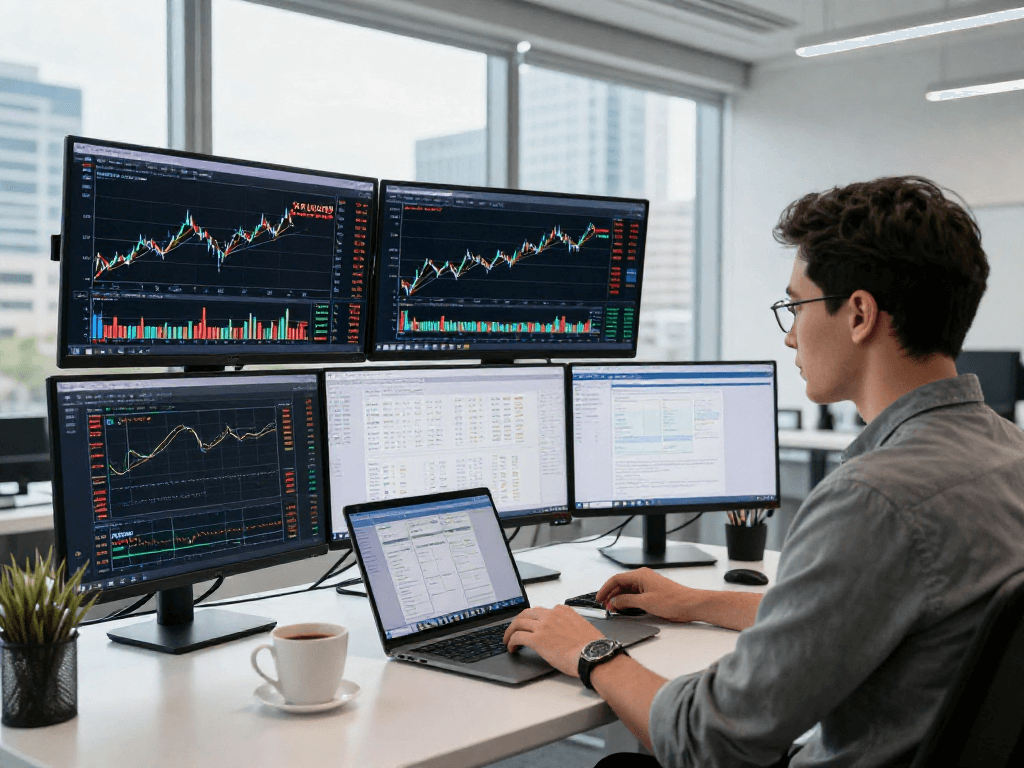 XAUUSD黄金行情接口实时数据分析的专业交易环境，开发者聚焦于多屏监控与经济日历。