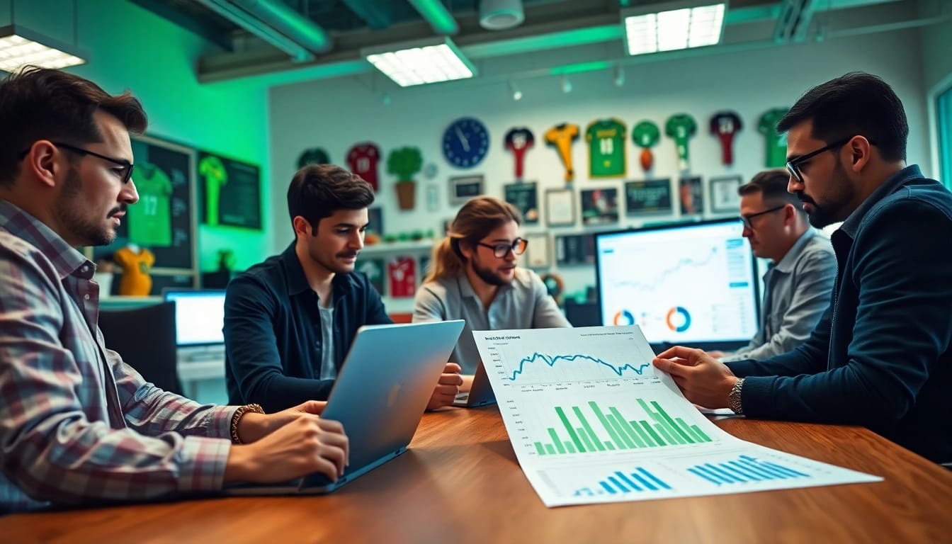 Analyze online sportsbooks Texas trends with data insights in a modern office setting.