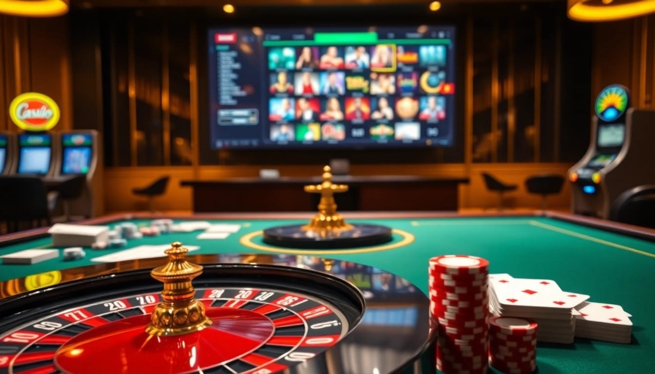 Ressentez l'excitation d'un casino en ligne France fiable avec des tables de roulette vibrantes et des jetons de poker élégants.