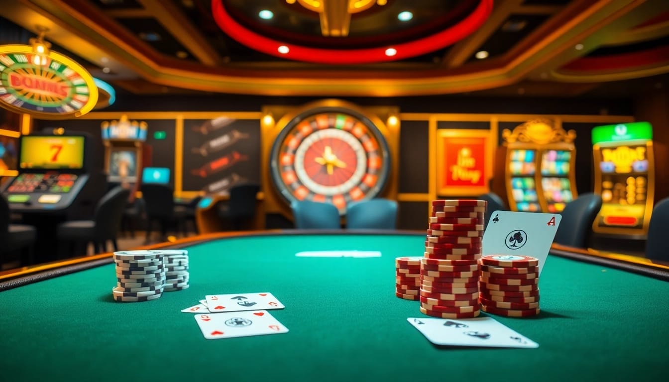 Découvrez le casino en ligne argent réel France avec des jetons de poker élégants et des cartes vibrantes dans une atmosphère virtuelle.