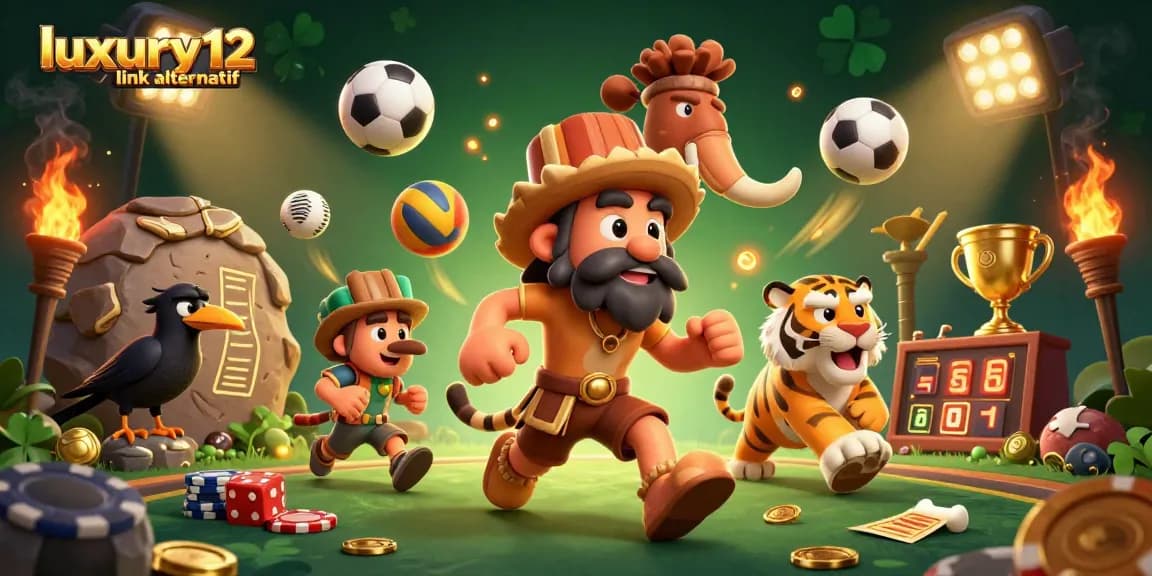 Engage in thrilling action at luxury12 link alternatif with our prehistoric casino adventure illustration.