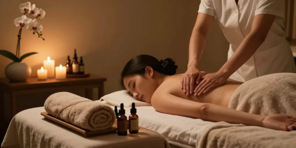 Nuru massage new york in a luxurious spa; relaxing massage therapy experience.