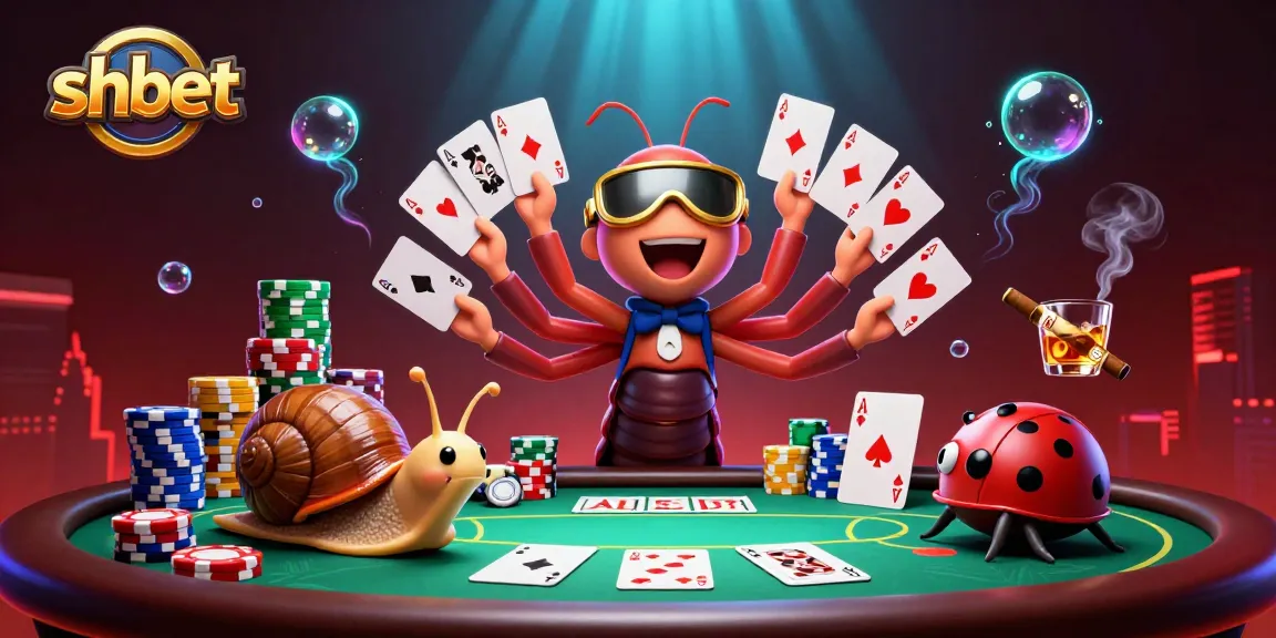 Experience shbet excitement with a vibrant 3D casino scene featuring unique characters and dynamic gaming elements.