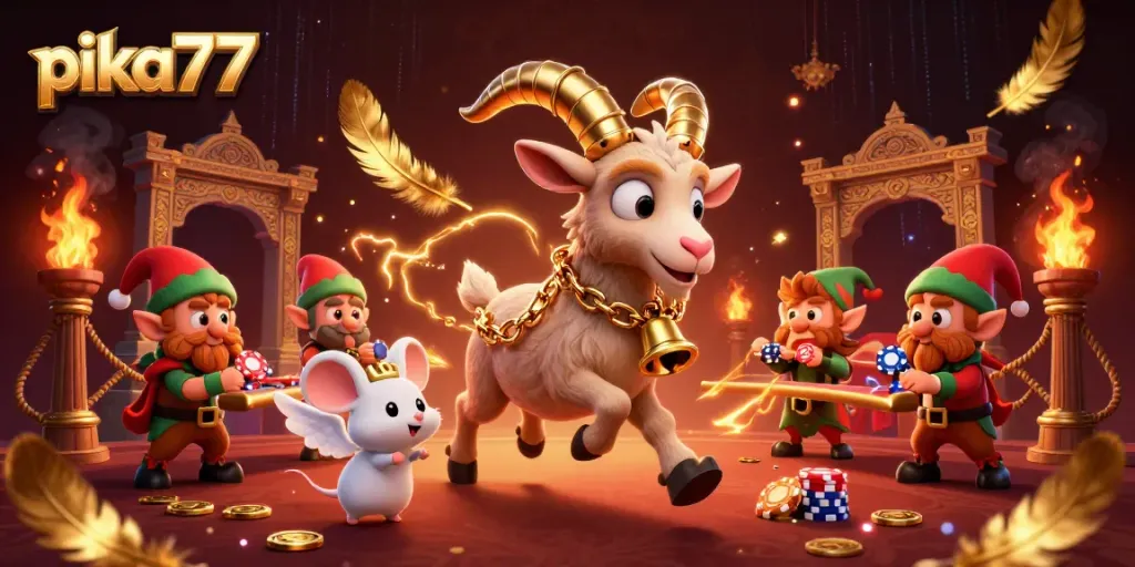 Join the action at pika77 with Krampus managing a festive casino brimming with excitement.