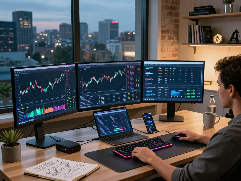 metatrader 5 官网的专业交易工作空间，展示加密货币交易界面和图表分析工具