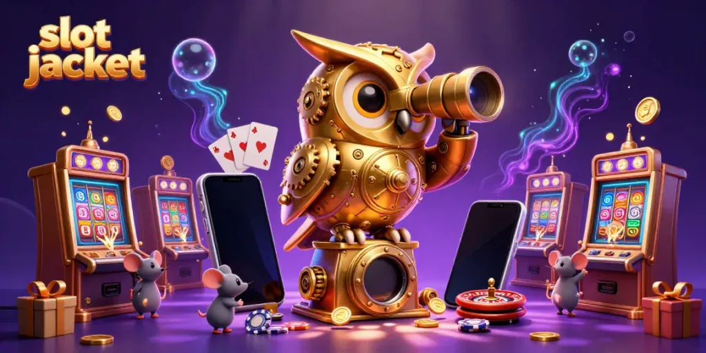 Experience the excitement of slot jackpot games with vibrant illustrations featuring dynamic casino elements.