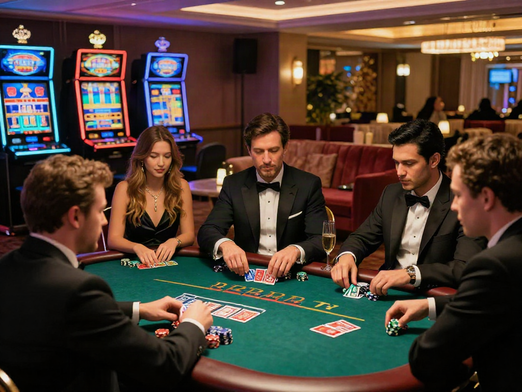 Pengalaman bermain luxury12 di kasino online mewah dengan pemain terlibat dalam permainan.