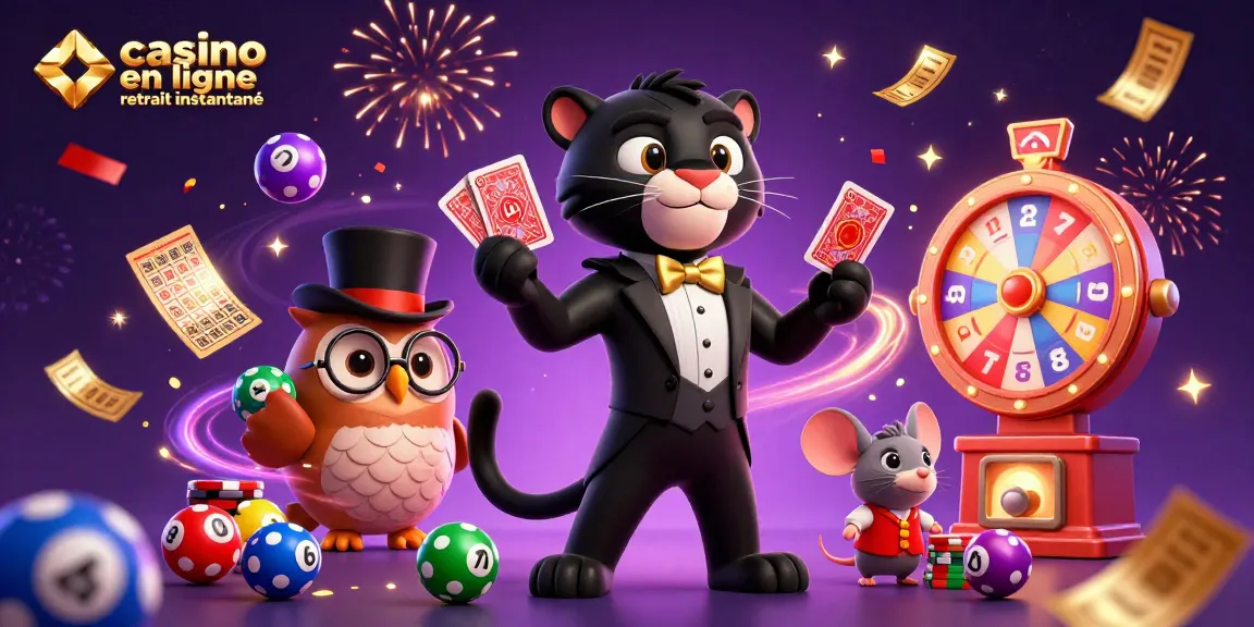 jouer au casino en ligne retrait instantané avec une panthère élégante, une chouette et une souris chanceuse