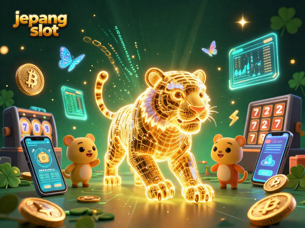 Spin the reels and explore jepang slot magic in this vibrant digital casino illustration filled with energy.