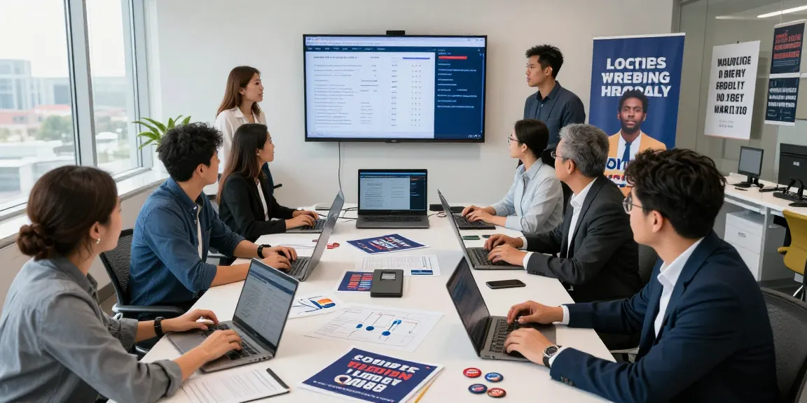 Effective political strategy meeting using google ads for political campaigns to target voters.