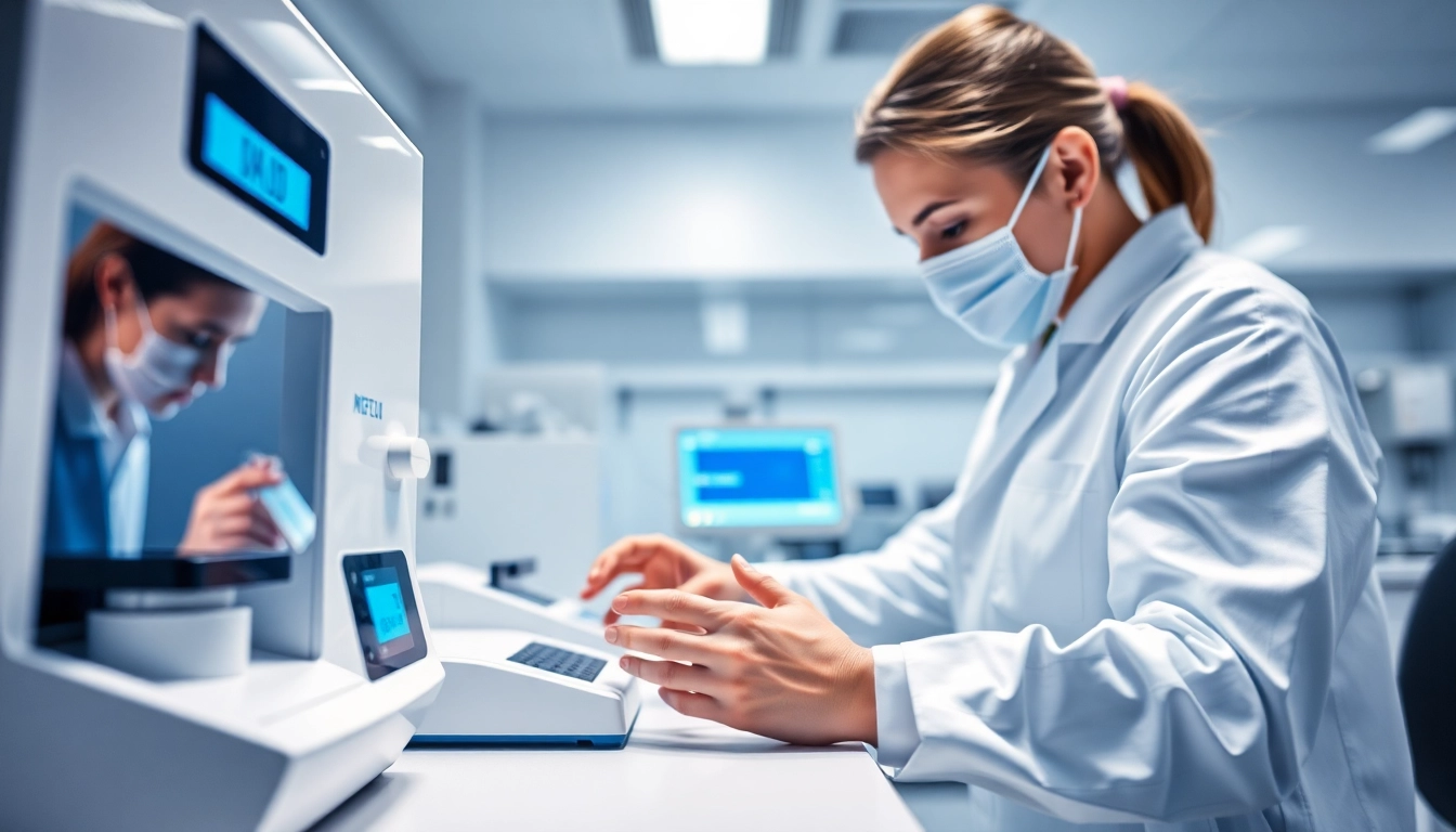 Streamlined advanced blood testing Sydney equipment in a professional laboratory environment.
