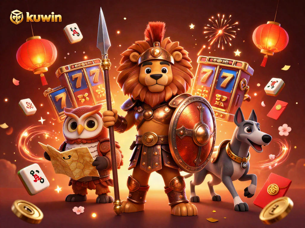 Kuwin offers thrilling slot games with dynamic action and stunning visuals in a vibrant casino setting.