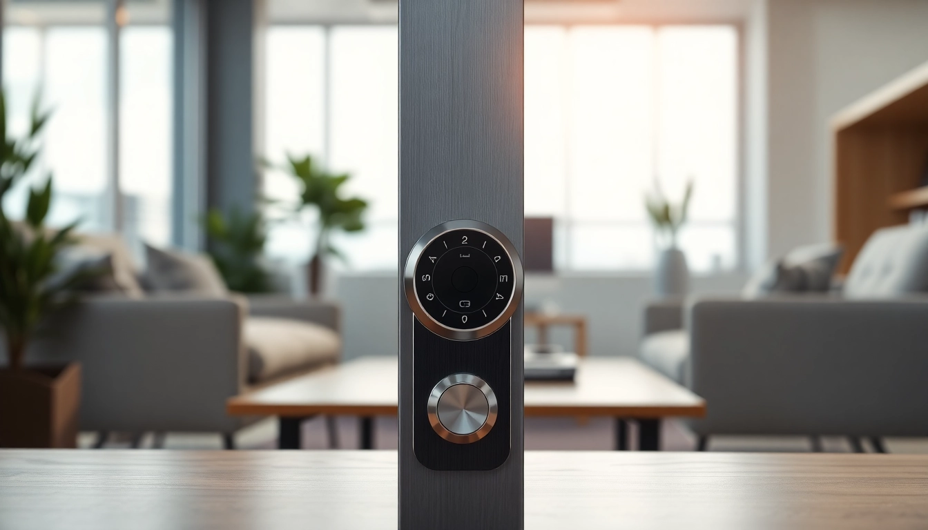 Locksta Sicherheitsschloss in einem modernen Büro mit poliertem Finish und elegantem Design.