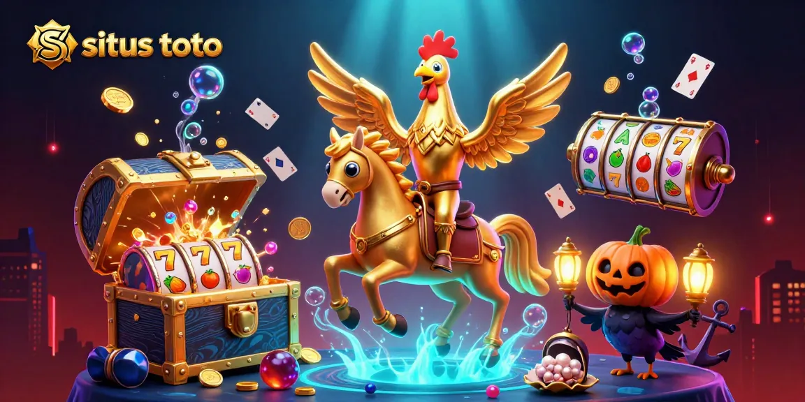 Engage with situs toto in a vibrant casino scene, featuring dynamic characters and themed elements.