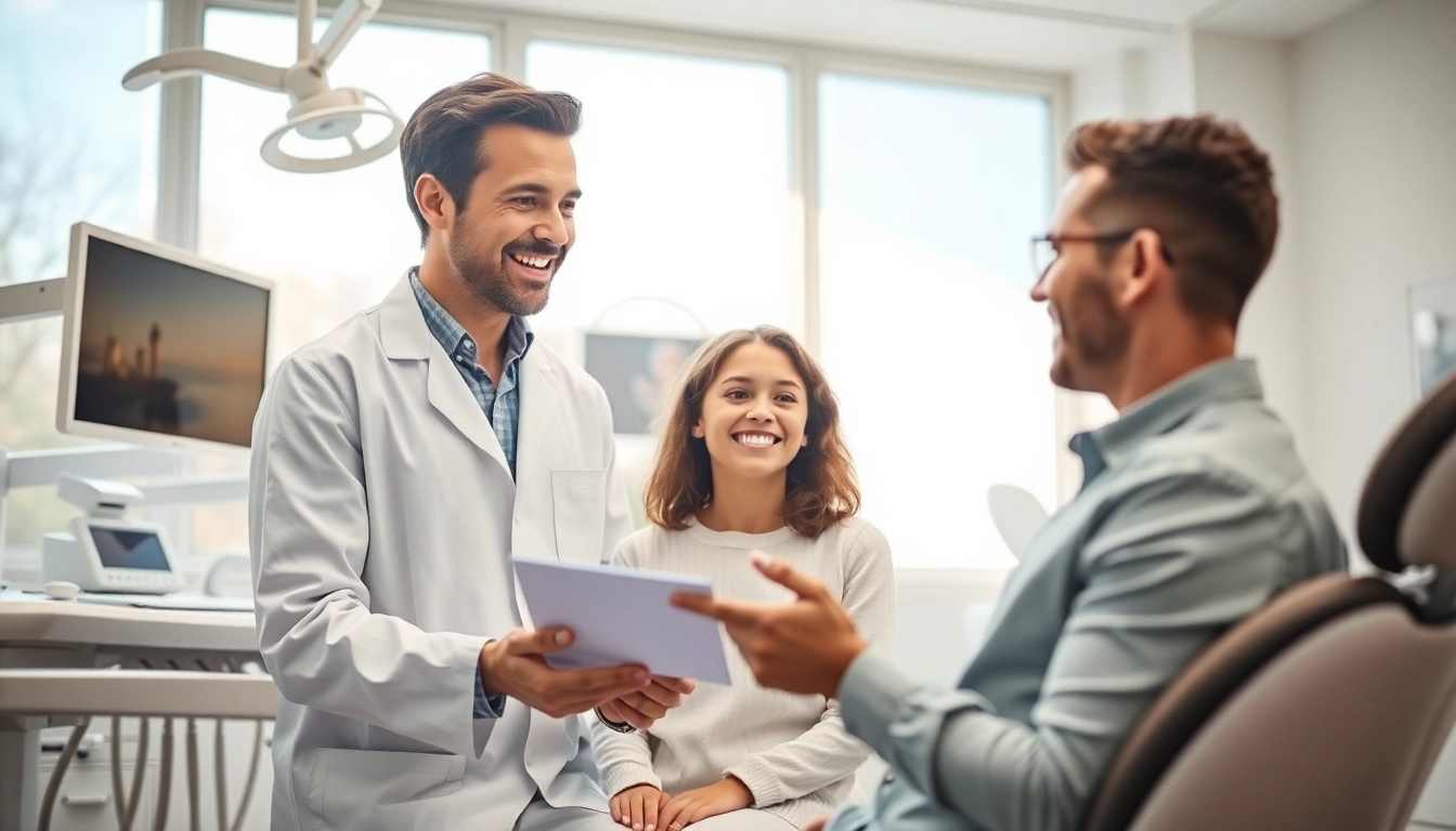Consultation with an orthodontist in Edmonton showcasing treatment options and patient engagement.