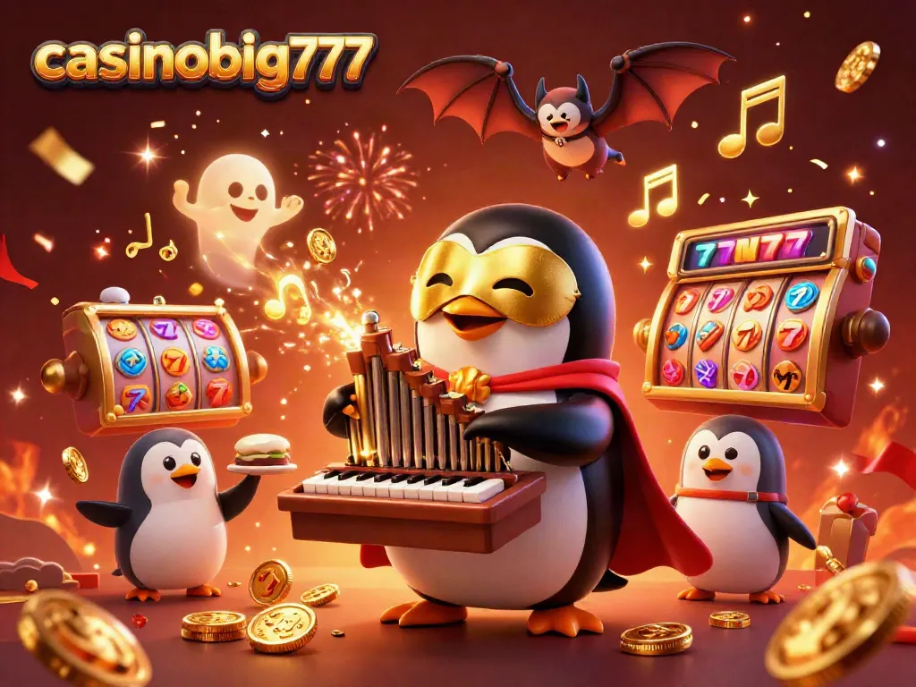 Experience winning excitement at casinobig777 with a lively casino scene featuring joyful characters and dynamic elements.