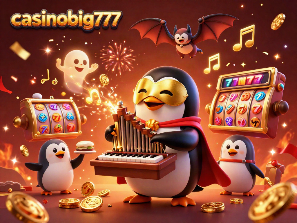 Experience winning excitement at casinobig777 with a lively casino scene featuring joyful characters and dynamic elements.