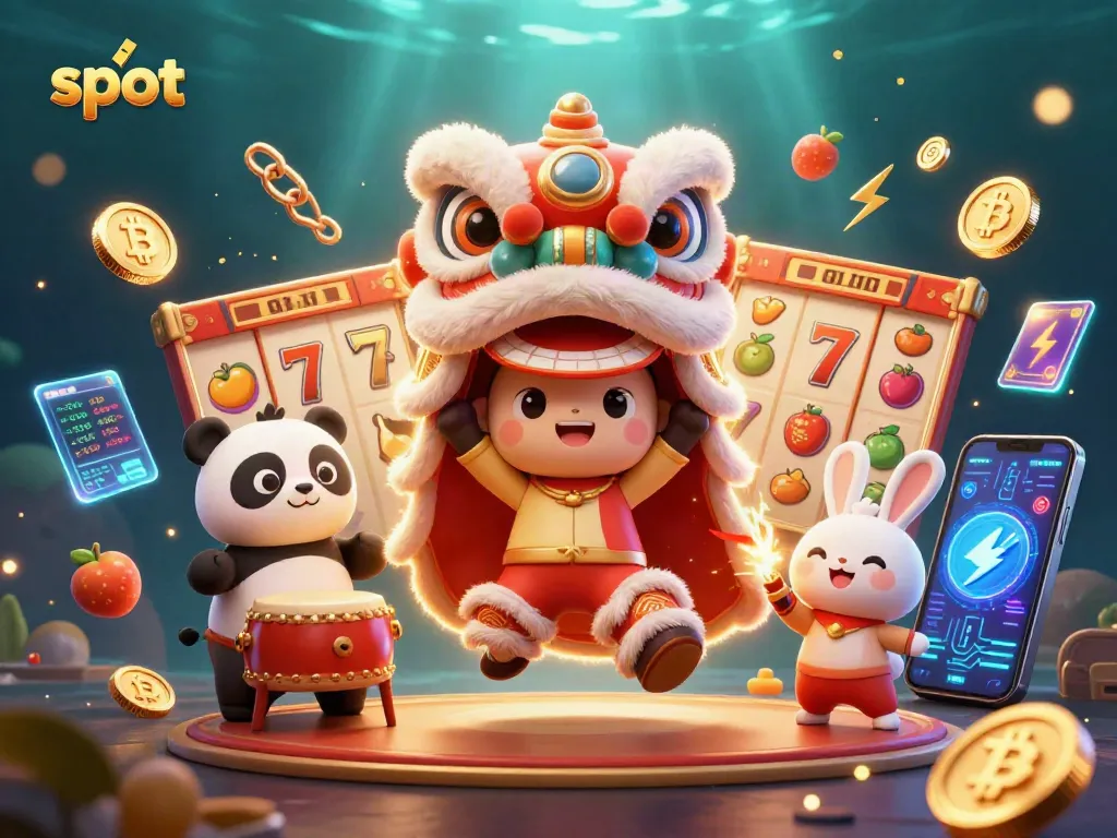 Slot online dengan keberuntungan di antara simbol-simbol menarik dalam festival tahun baru Cina.