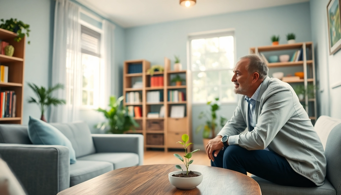 Understanding depression symptoms through a supportive therapy session in a calming environment.
