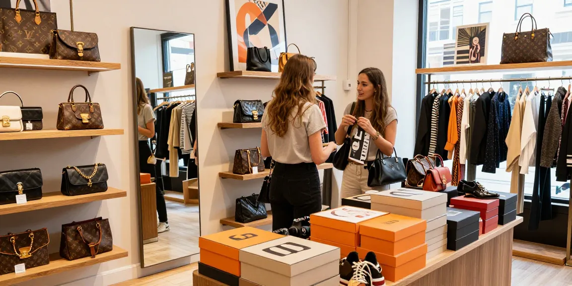 Elegant shopping experience in a 레플리카 사이트 showcasing high-quality replica items.