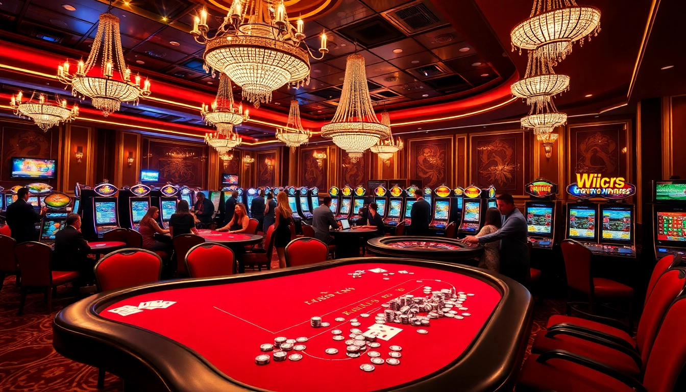 Experience the thrill of winning at the W88 link casino, featuring glamorous tables and vibrant slot machines.