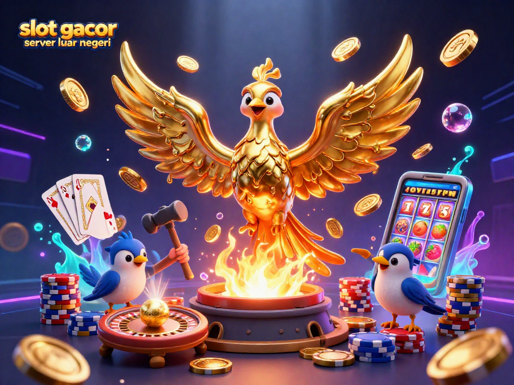 Engage with the excitement of slot gacor server luar negeri through a vibrant, dynamic casino scene.