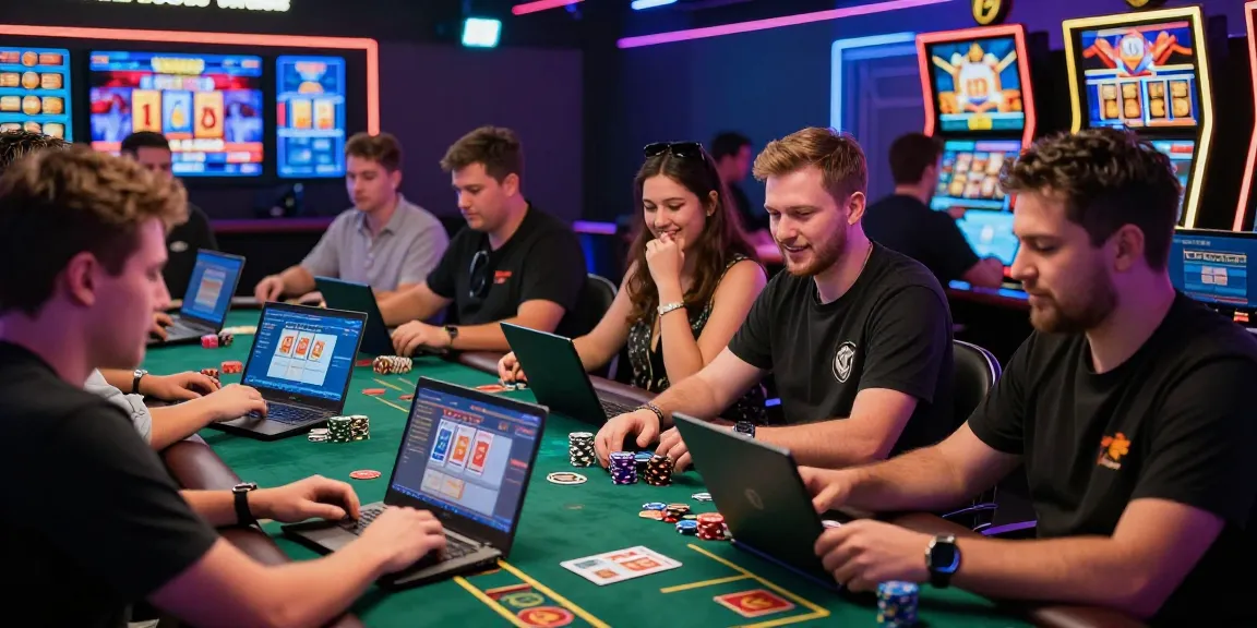 Online gaming enthusiasts at https://ieee.org.uk in an exciting virtual casino environment highlighting diverse card games.