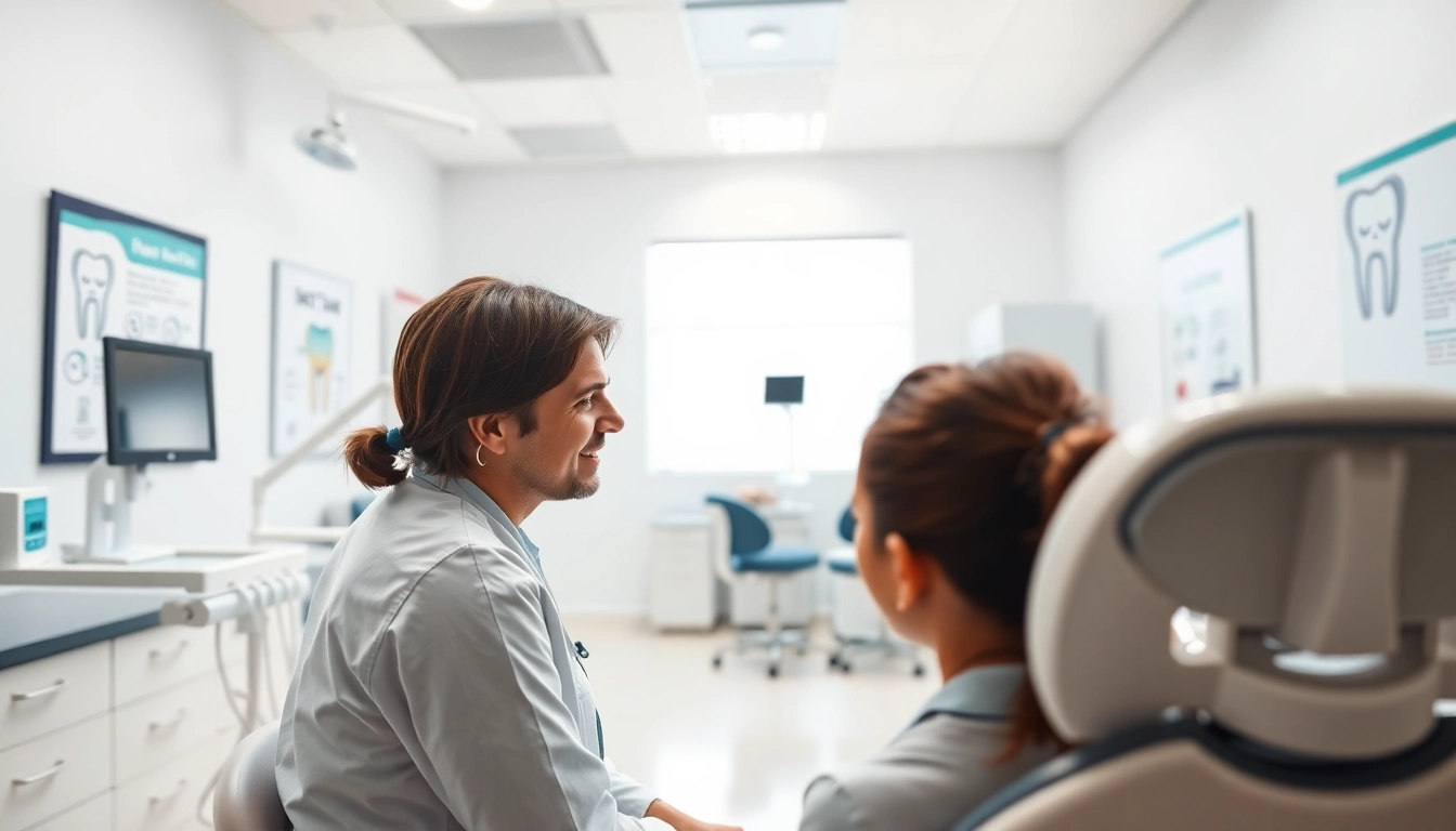 Consultation with an orthodontist edmonton in a modern dental clinic, emphasizing professionalism and care.