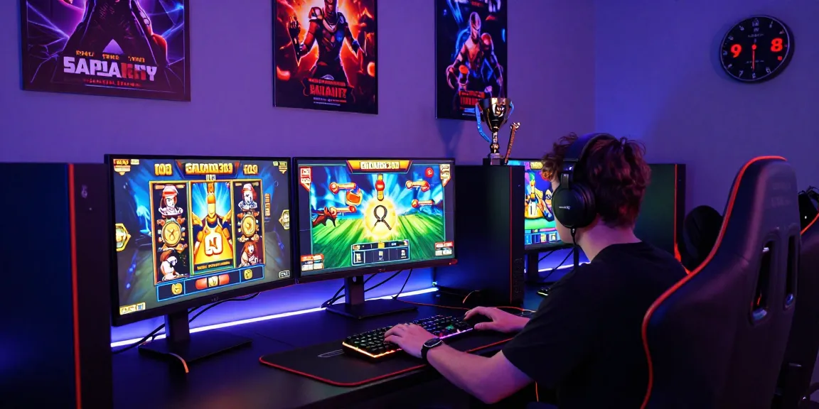 Player enjoying the garuda303 slot game on a high-end gaming setup with immersive graphics and vibrant atmosphere.