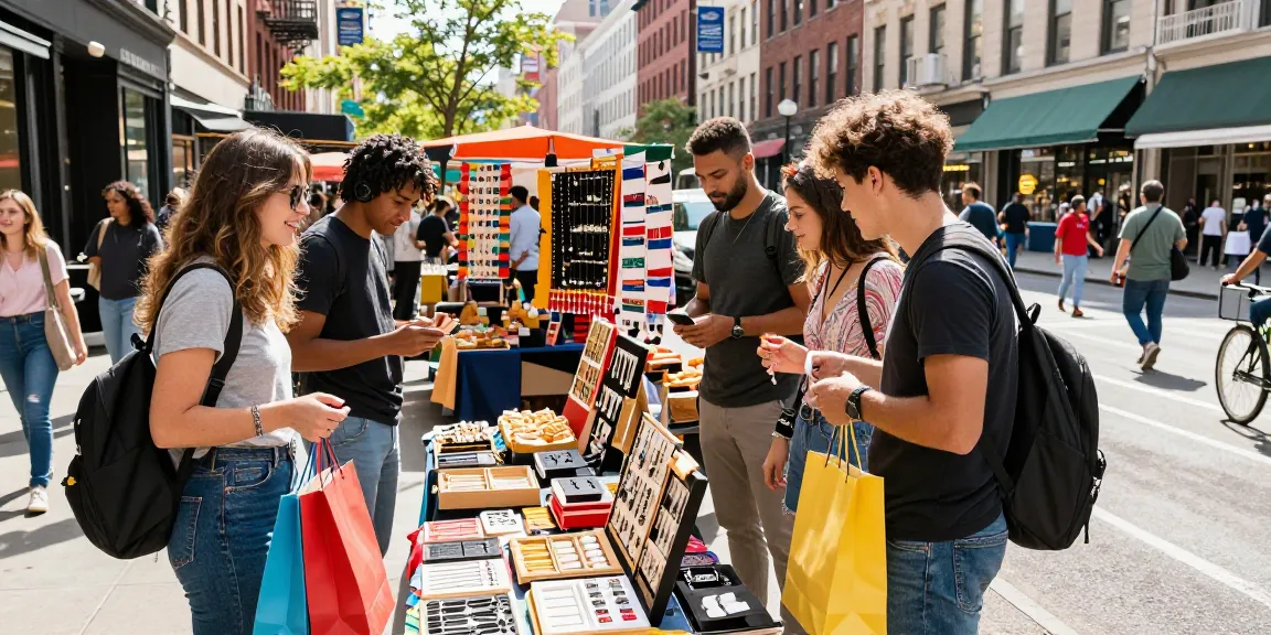 Vibrant urban shopping scene showcasing unique products and joyful experiences at https://forumup.org/shop/search.php?ca_id=&addr1=&addr2=&addr3=&schKeyword=.