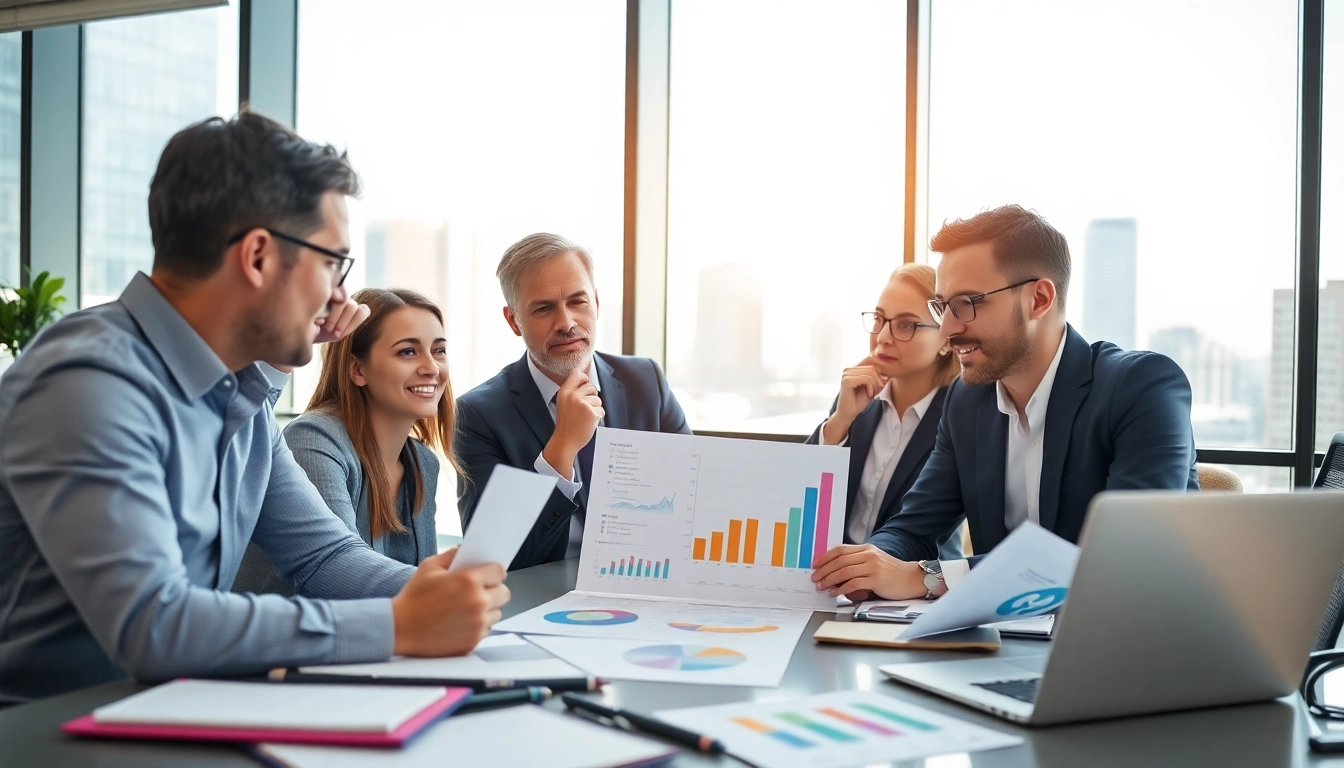 Understanding competitor pricing strategies with a business team analyzing charts and data