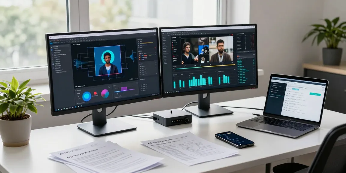 AI detector analysis in a modern workspace showcasing image detection results and data patterns.