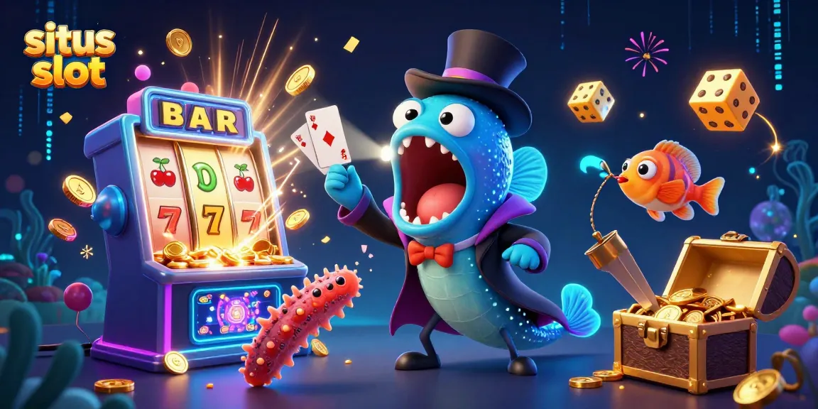 Melihat situs slot dengan mesin slot 3D dan aksi kartu menyenangkan dari monster laut.