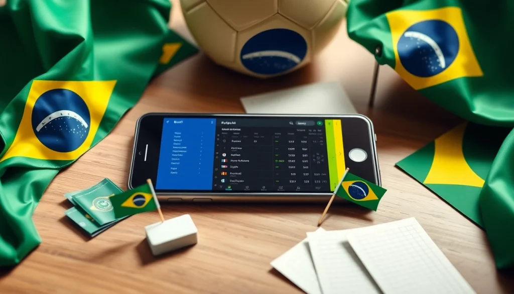Discover the best sports betting sites Brazil with a smartphone displaying an engaging betting app