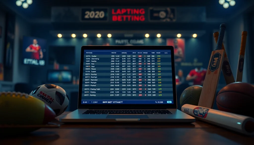 Engaging visual showcasing the best online sportsbooks India on a vibrant display featuring betting odds.