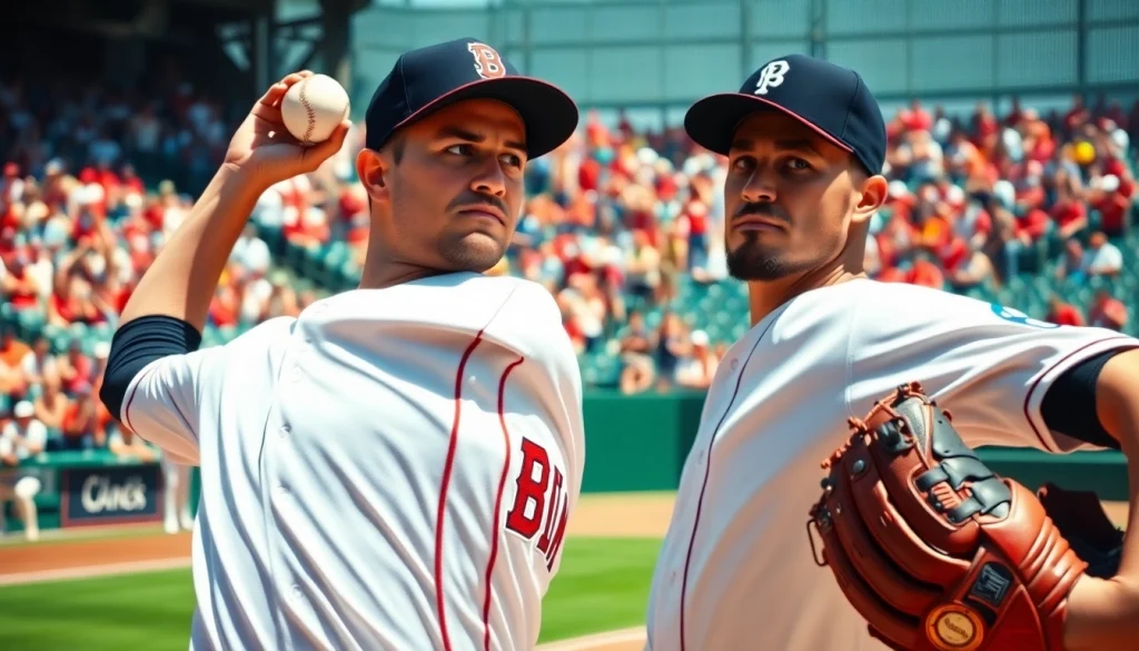 mlb중계 경기 중 화려한 피칭 장면, 긴장감 넘치는 관중들 함께