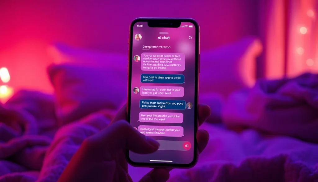 Engaging AI chat interface for intimate conversations in a cozy setting - ai chat sex experience.