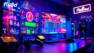 Dynamic gaming environment featuring fly88deal interface and accessories