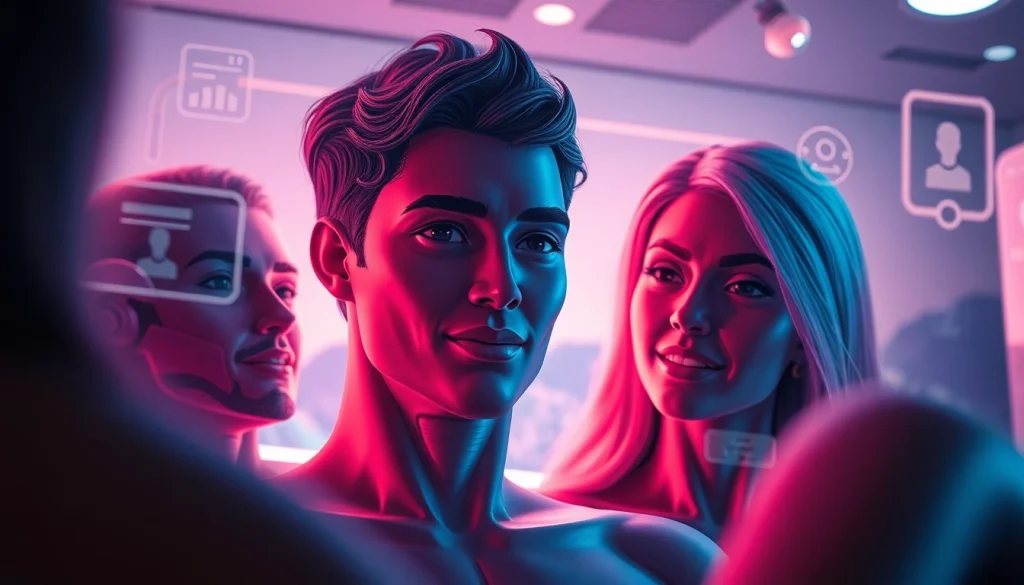 Engaging chat interface featuring lifelike virtual characters for sex ai interactions.