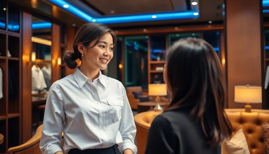 Ingyedong shirt room showcasing luxurious ambiance and engaging service.