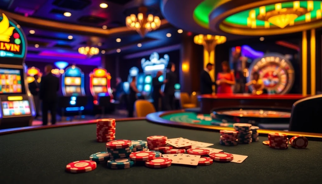 Join the excitement at 555win casino with players enjoying card games and slot machines.