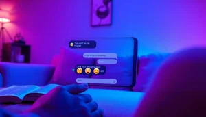 Engaging NSFW AI chat interface with vibrant colors and soft lighting, perfect for adult interactions.