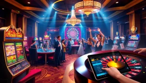 Experience excitement as players engage in thrilling games at https://33wins.it.com casino, surrounded by vibrant atmospheres.