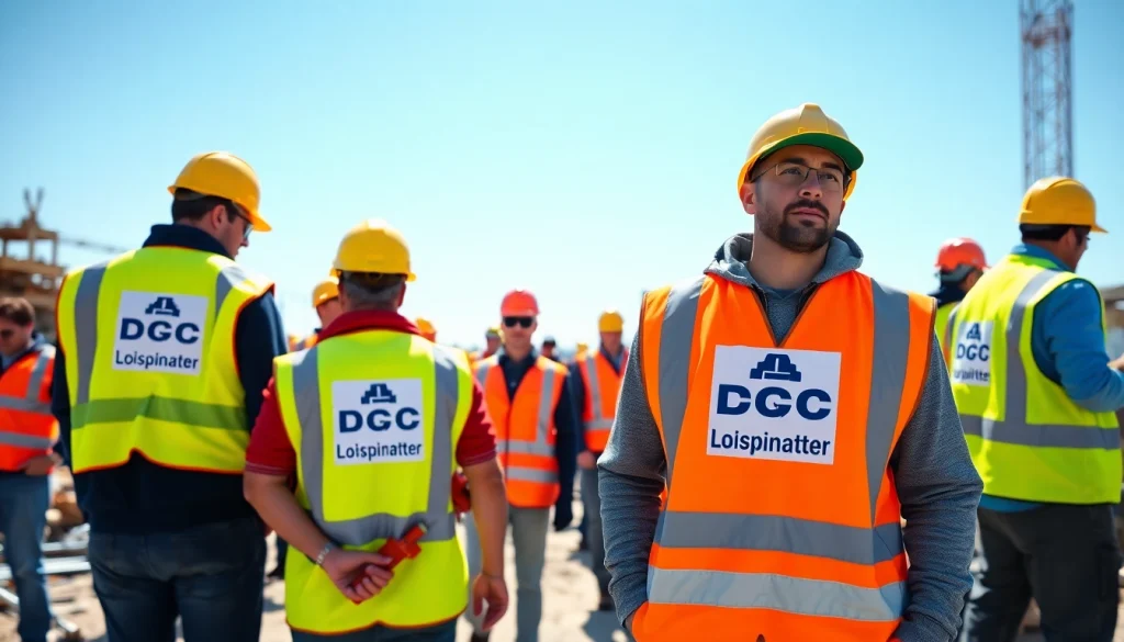 Darbinė atšvaitinė liemenė su logotipo spauda rodomoje užimtoje darbo vietoje.